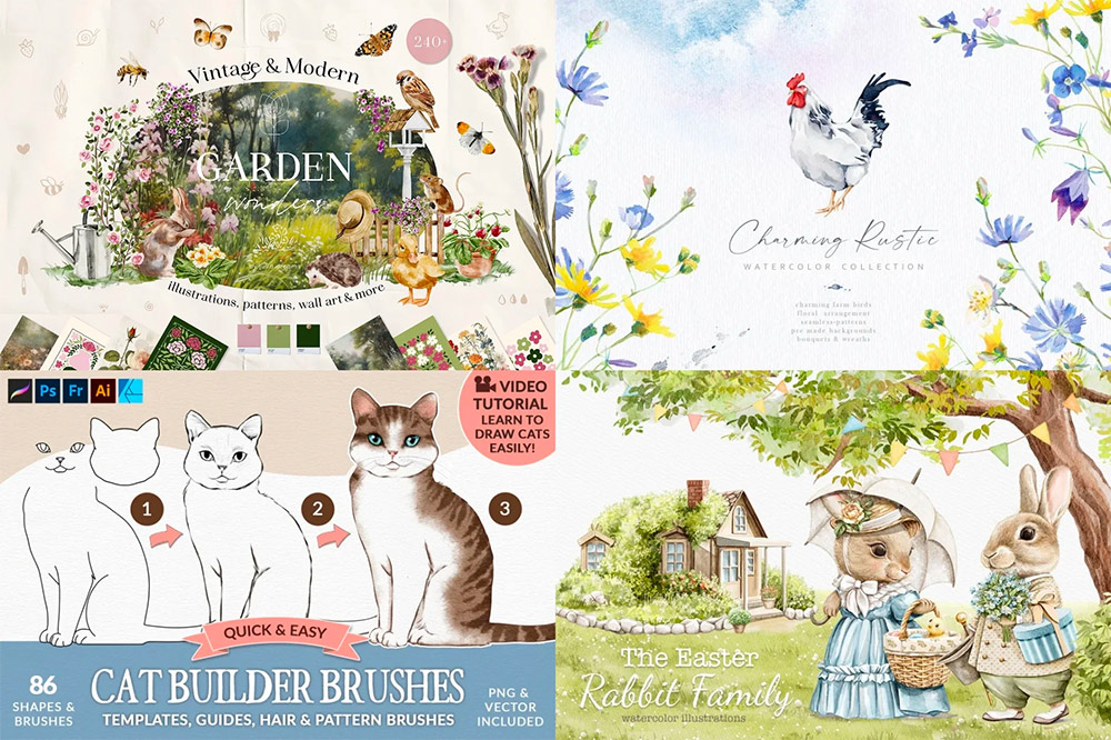 Make Your Designs Bloom with This Bundle of Floral and Rustic Resources