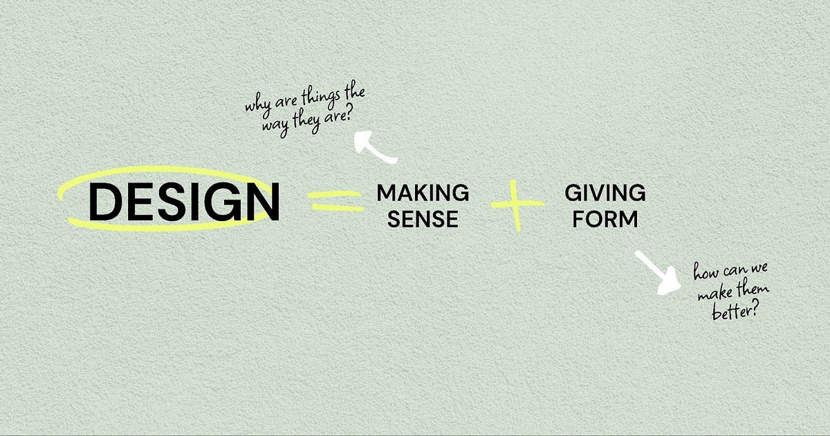 What is design?. Making sense and giving form as a… | by Ida Persson | Mar, 2024