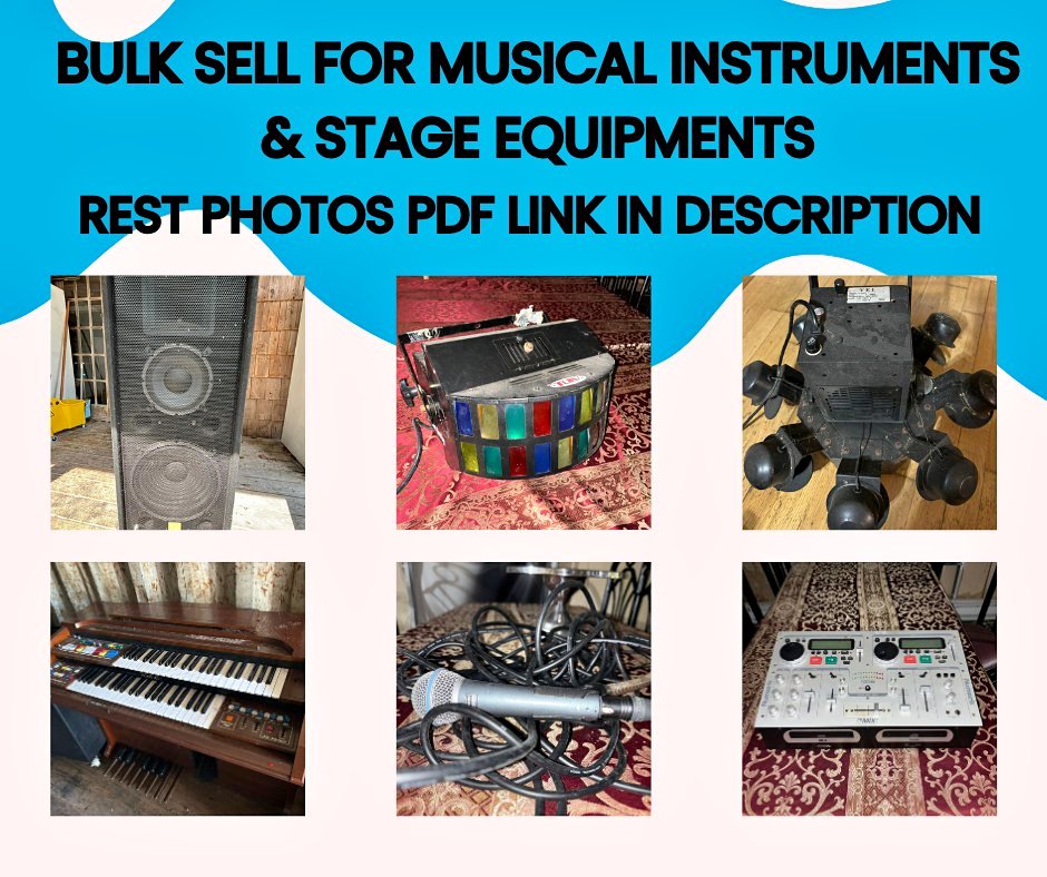 Bulk Sale of Musical Instruments and Stage Equipment in South Fallsburg, NY